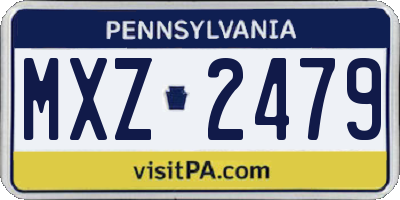 PA license plate MXZ2479