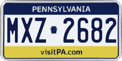 PA license plate MXZ2682
