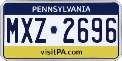 PA license plate MXZ2696