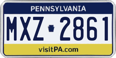 PA license plate MXZ2861