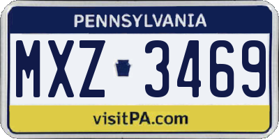 PA license plate MXZ3469