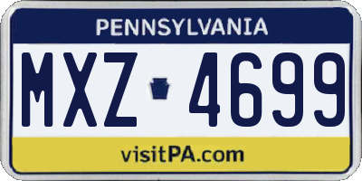 PA license plate MXZ4699