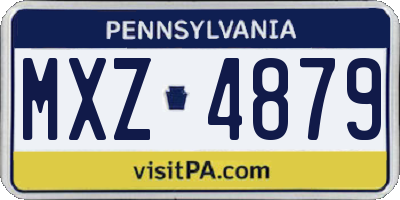 PA license plate MXZ4879