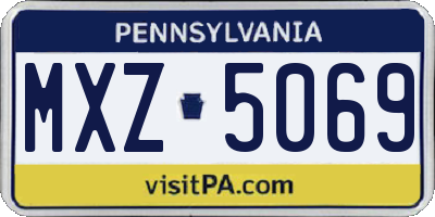 PA license plate MXZ5069