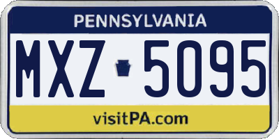 PA license plate MXZ5095