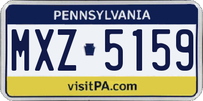 PA license plate MXZ5159