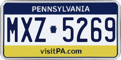 PA license plate MXZ5269