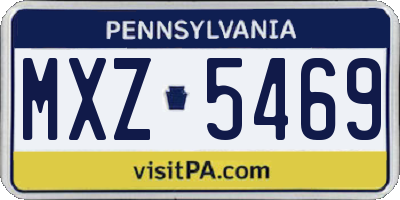 PA license plate MXZ5469