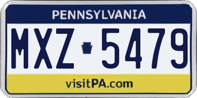PA license plate MXZ5479