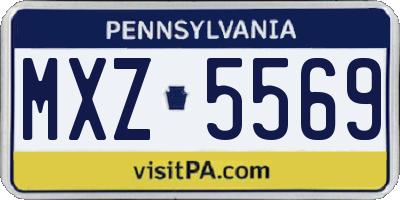 PA license plate MXZ5569