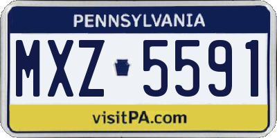 PA license plate MXZ5591