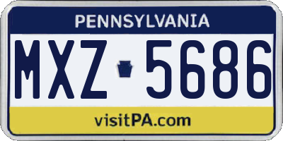 PA license plate MXZ5686
