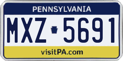PA license plate MXZ5691