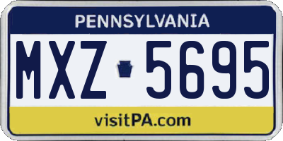 PA license plate MXZ5695
