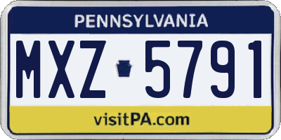 PA license plate MXZ5791