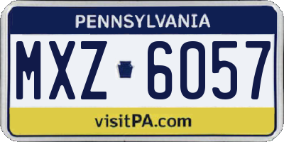 PA license plate MXZ6057