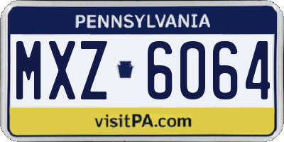 PA license plate MXZ6064