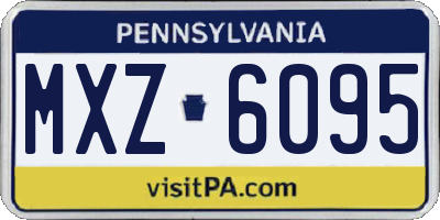 PA license plate MXZ6095