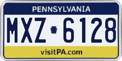 PA license plate MXZ6128