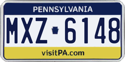 PA license plate MXZ6148