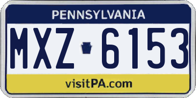 PA license plate MXZ6153