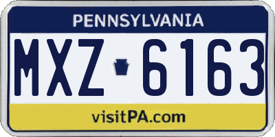 PA license plate MXZ6163