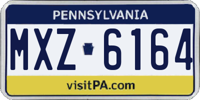 PA license plate MXZ6164