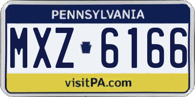 PA license plate MXZ6166