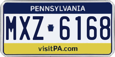 PA license plate MXZ6168