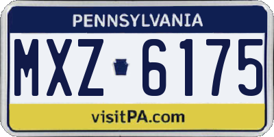 PA license plate MXZ6175
