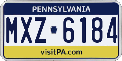 PA license plate MXZ6184