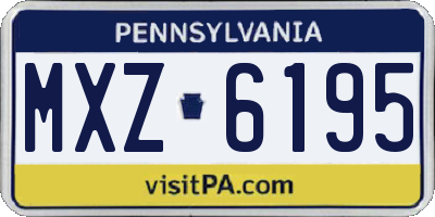 PA license plate MXZ6195