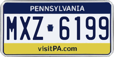 PA license plate MXZ6199