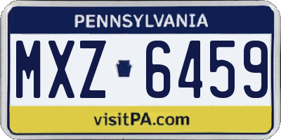 PA license plate MXZ6459