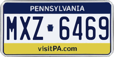 PA license plate MXZ6469