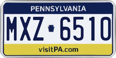 PA license plate MXZ6510