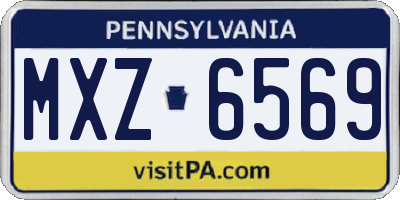 PA license plate MXZ6569