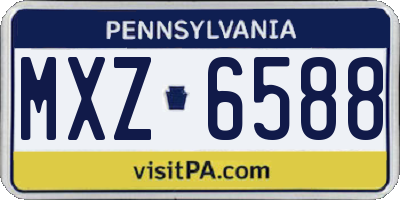 PA license plate MXZ6588