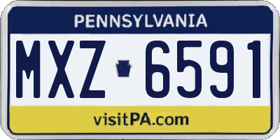 PA license plate MXZ6591