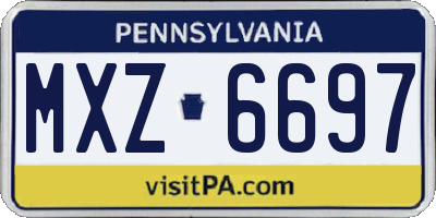 PA license plate MXZ6697
