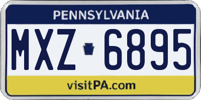 PA license plate MXZ6895