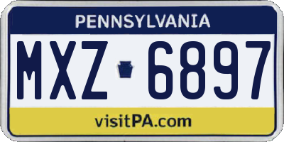 PA license plate MXZ6897