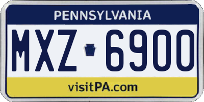 PA license plate MXZ6900