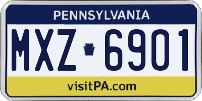 PA license plate MXZ6901