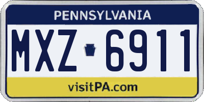 PA license plate MXZ6911