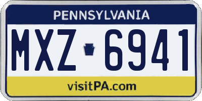 PA license plate MXZ6941