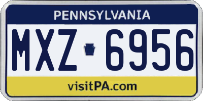 PA license plate MXZ6956