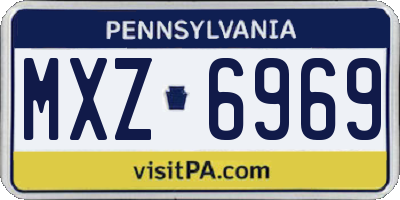 PA license plate MXZ6969