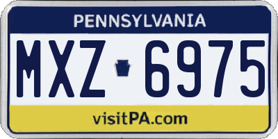 PA license plate MXZ6975