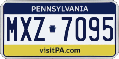 PA license plate MXZ7095